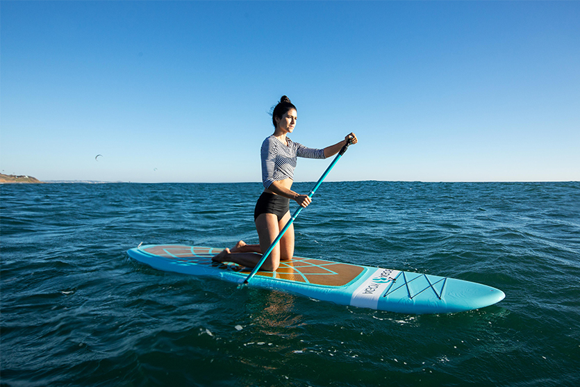 paddleboard sport in the sea
